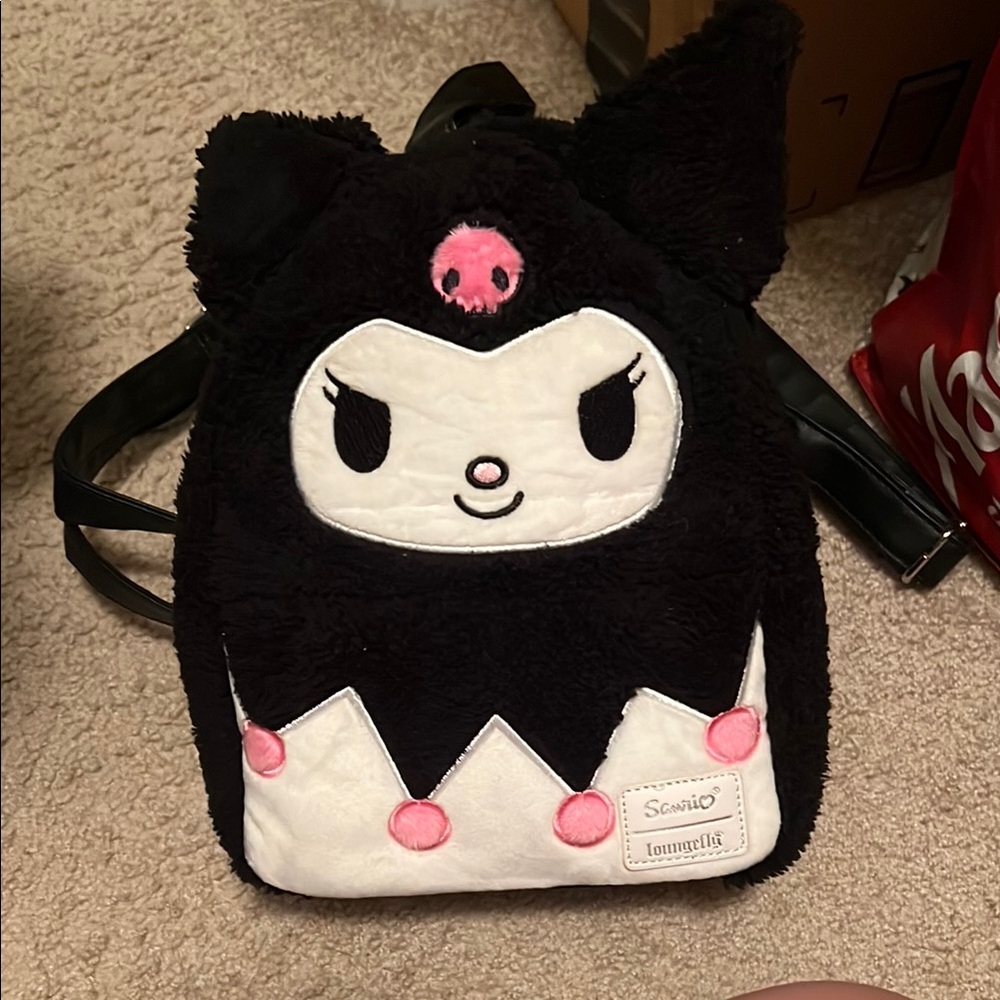 Sanrio Kuromi Black and White Backpack with Pink Details
